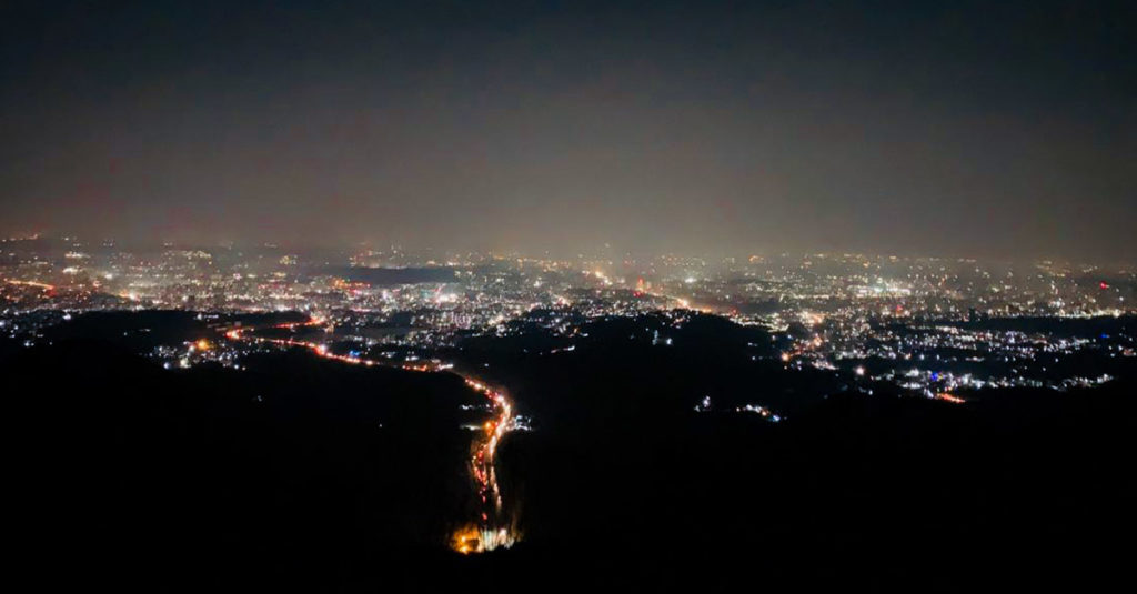 Adventure Pulse Katraj to sinhagad night trek City Light View