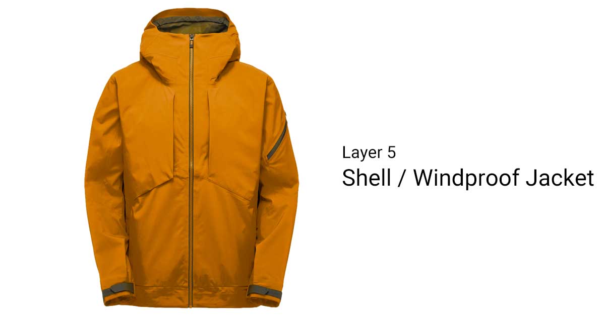 A Orange Shell or Windproof Jacket