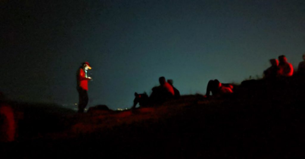 Rest time before final climb to sinhagad fort