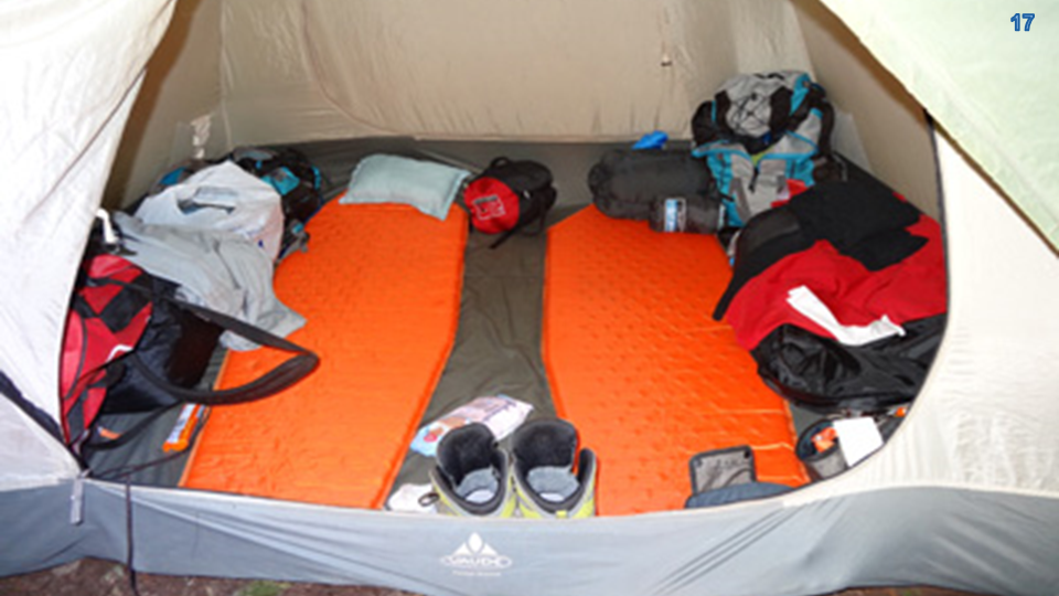 Camping tips to sleep better on a trek. Thick Mattress inside tent at Adventure Pulse Camp Site on Kilimanjaro in Africa.