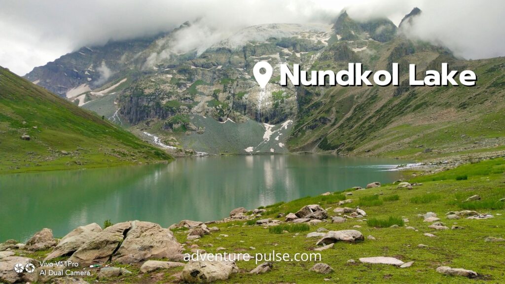 Nundkol Lake in Kashmir situated at the foothills of Mt. Harmukh.