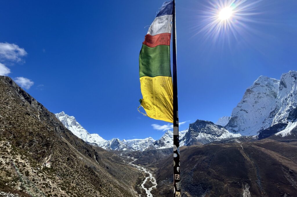 Prayer flags on Nangkartshang Peak