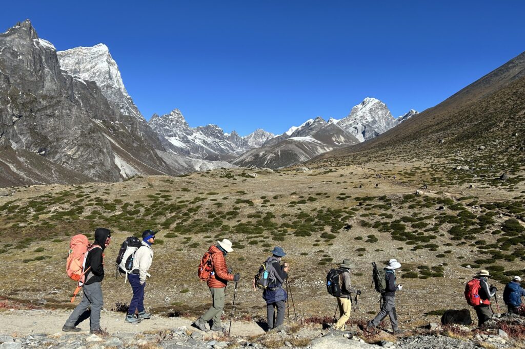 Trekkers on the Everest Base Camp Trek in Nepal