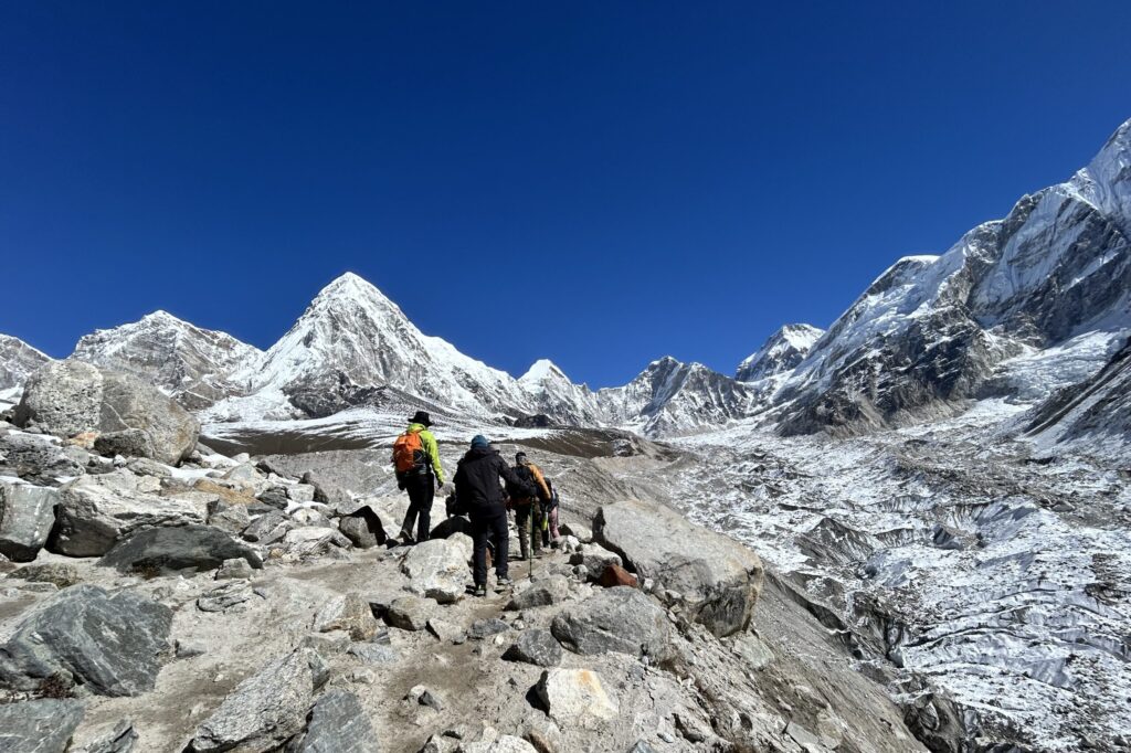 On the way to Gorakshep on Everest Base Camp Trek