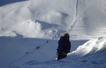 On the way to Lobuche summit