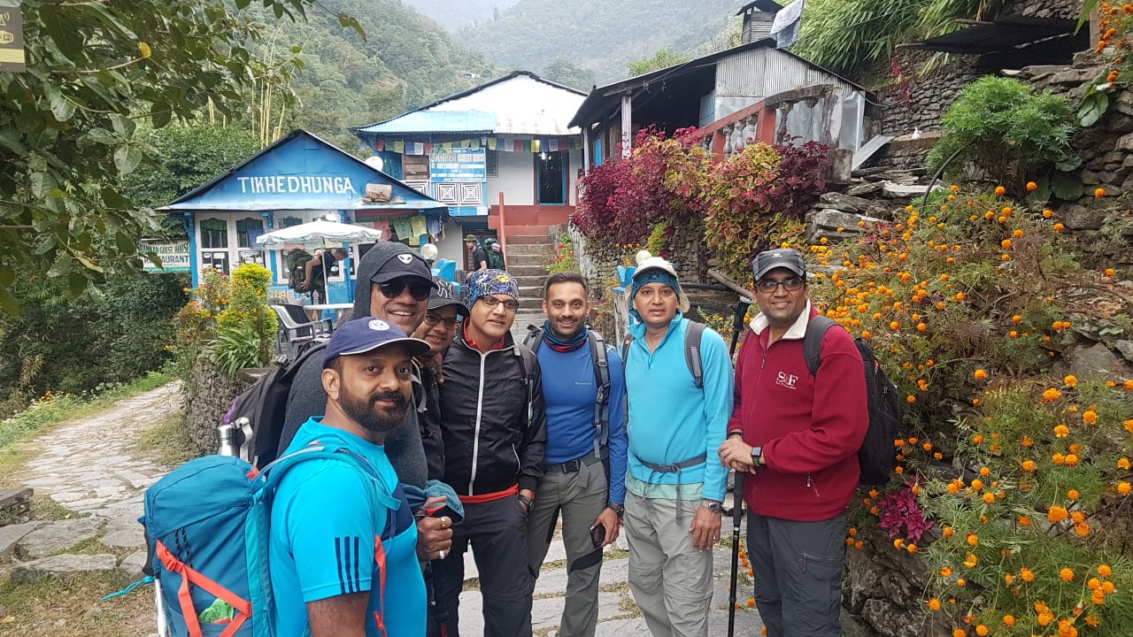 Trekkers on Annapurna Base Camp Trek