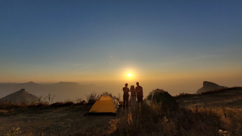 Evening Campsite at Harishchandragad