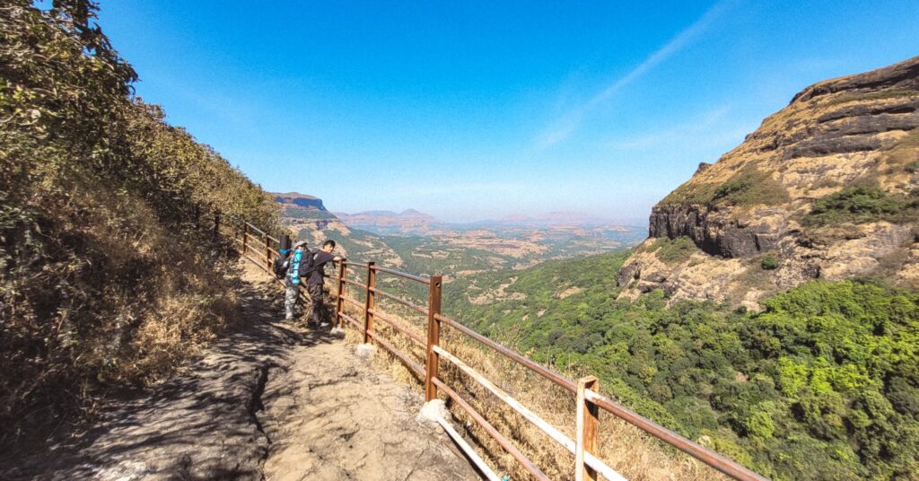 Kalsubai-Harishchandragad Wildlife Sanctuary in the distance