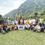 Our first group picture together at our lunch spot by a flowing stream..