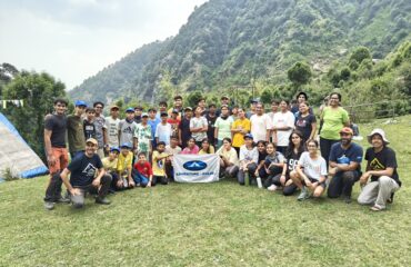 Our first group picture together at our lunch spot by a flowing stream..