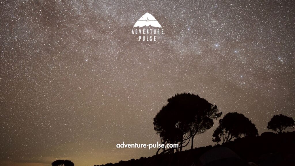 Starry night, milkyway, night sky on Kilimanjaro