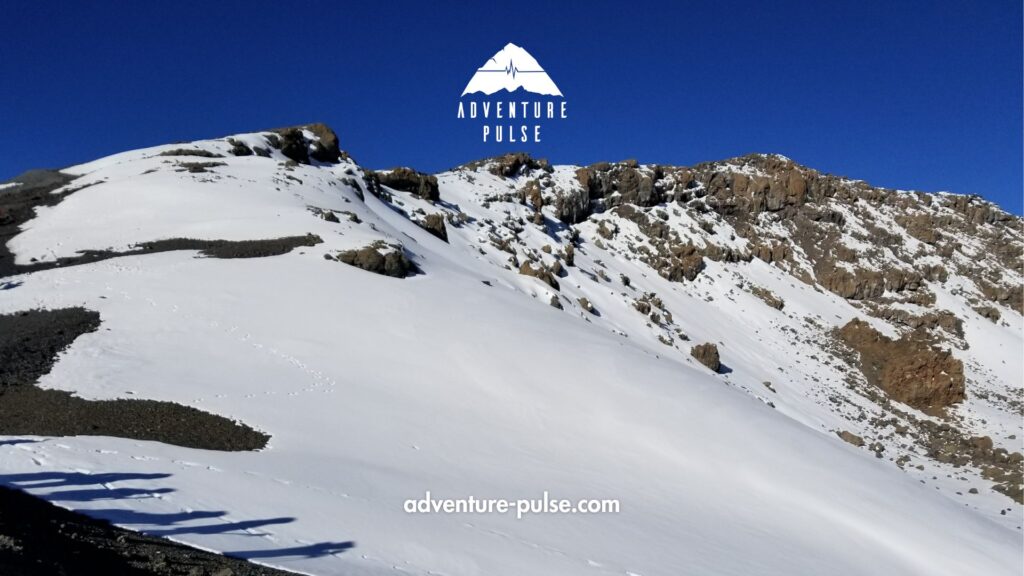 Snow fields and glacier on Kilimanjaro
