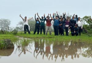 Group of hikers trekking Duke's Nose.