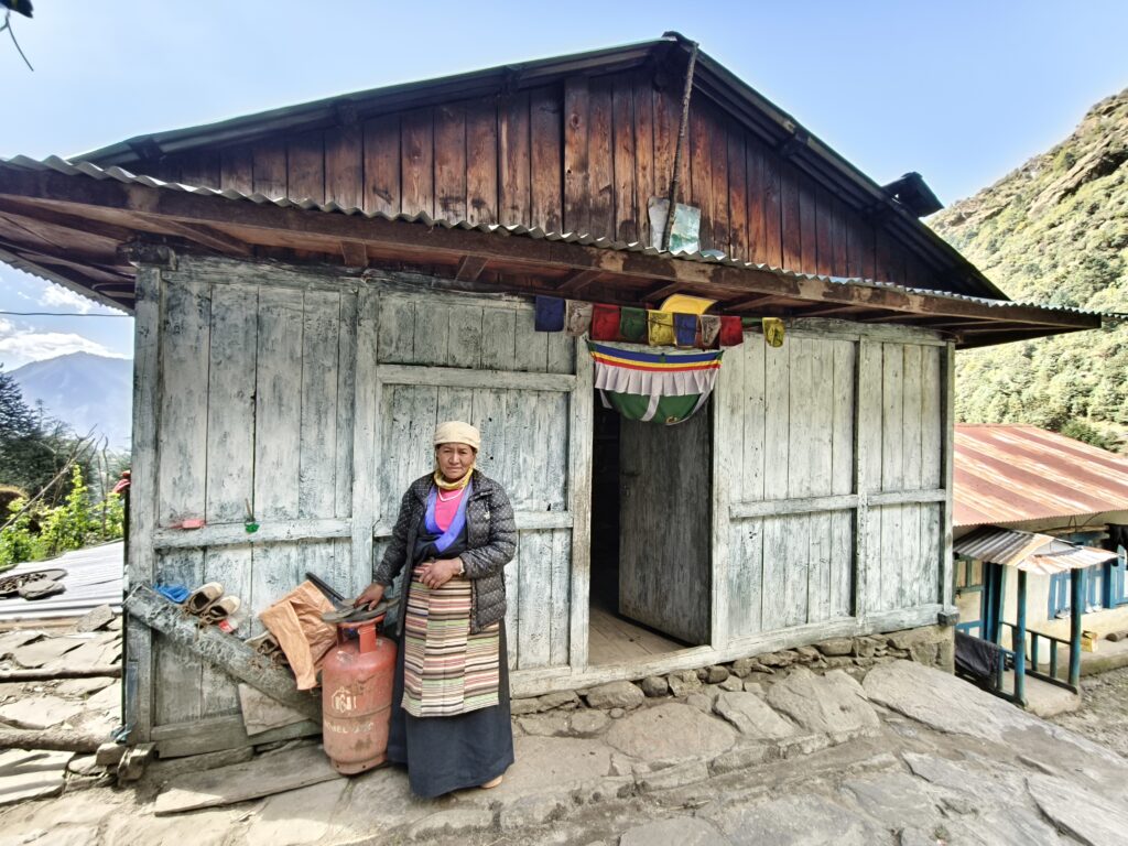 Portrait of a Nepali woman in the Khumbu region