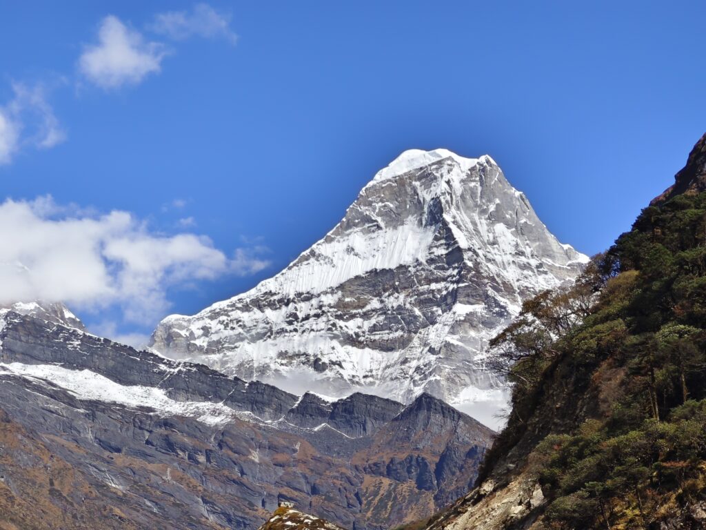 Snow covered mountain in Nepal