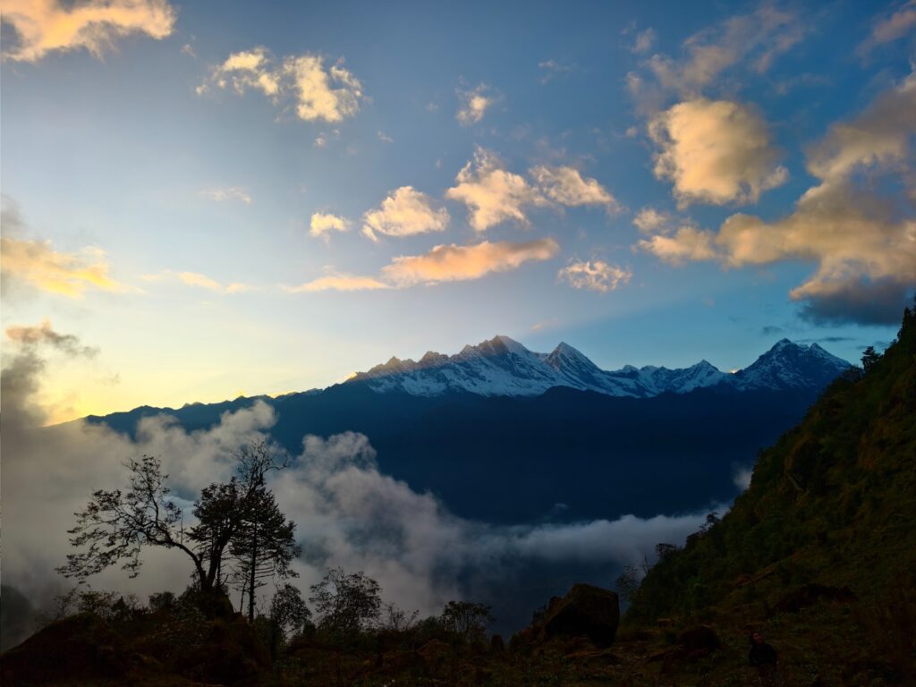 Sunset views on Mera Peak, Nepal